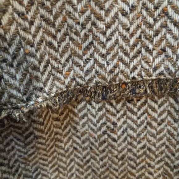 Ann Taylor Loft A-line 45 % Wool 55% Silk Tweed Acetate Lining 12 Brown Skirt - Picture 8 of 16